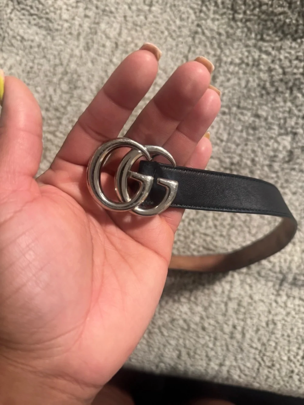 Authentic Gucci Black Leather Kid’s Belt
